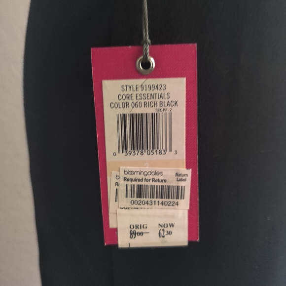 🆕 Vince Camuto rich black business casual pencil Skirt with faux leather trim_2 - Picture 6 of 9